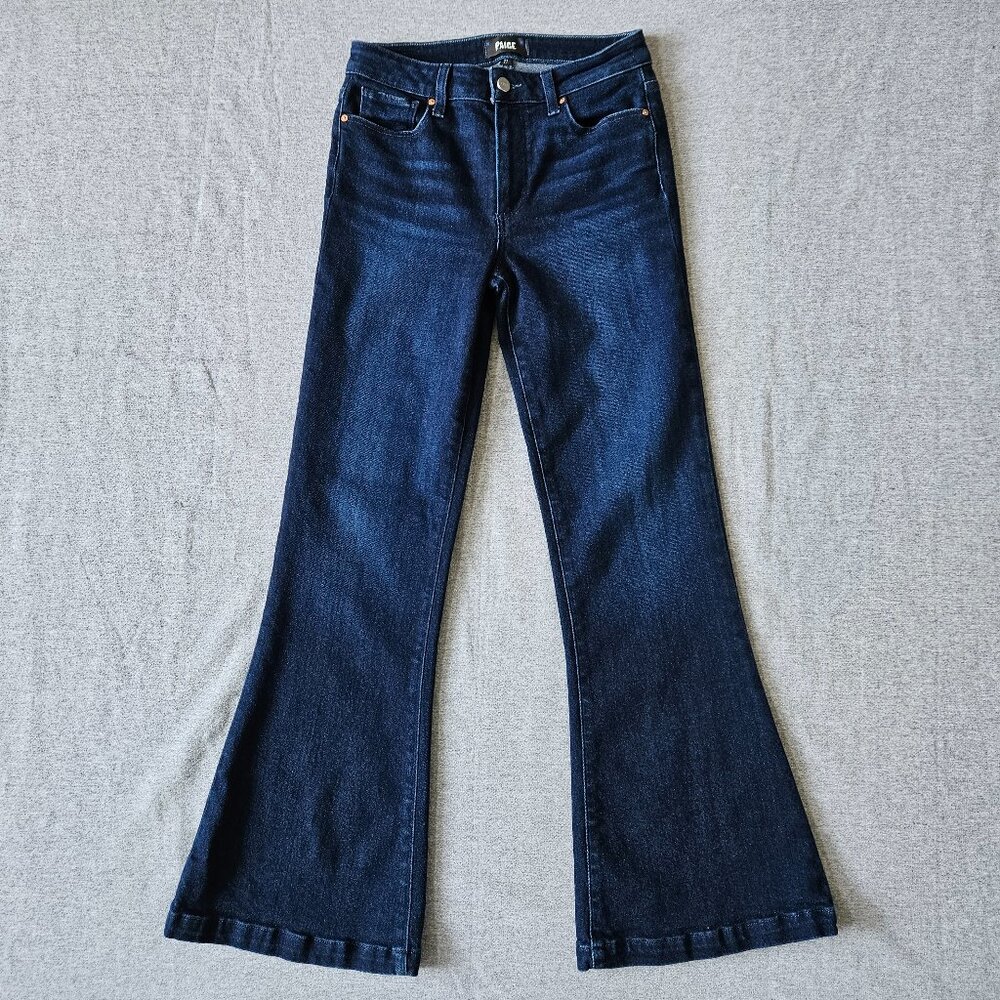 PAIGE Indigo Flare Wide-Leg Jeans